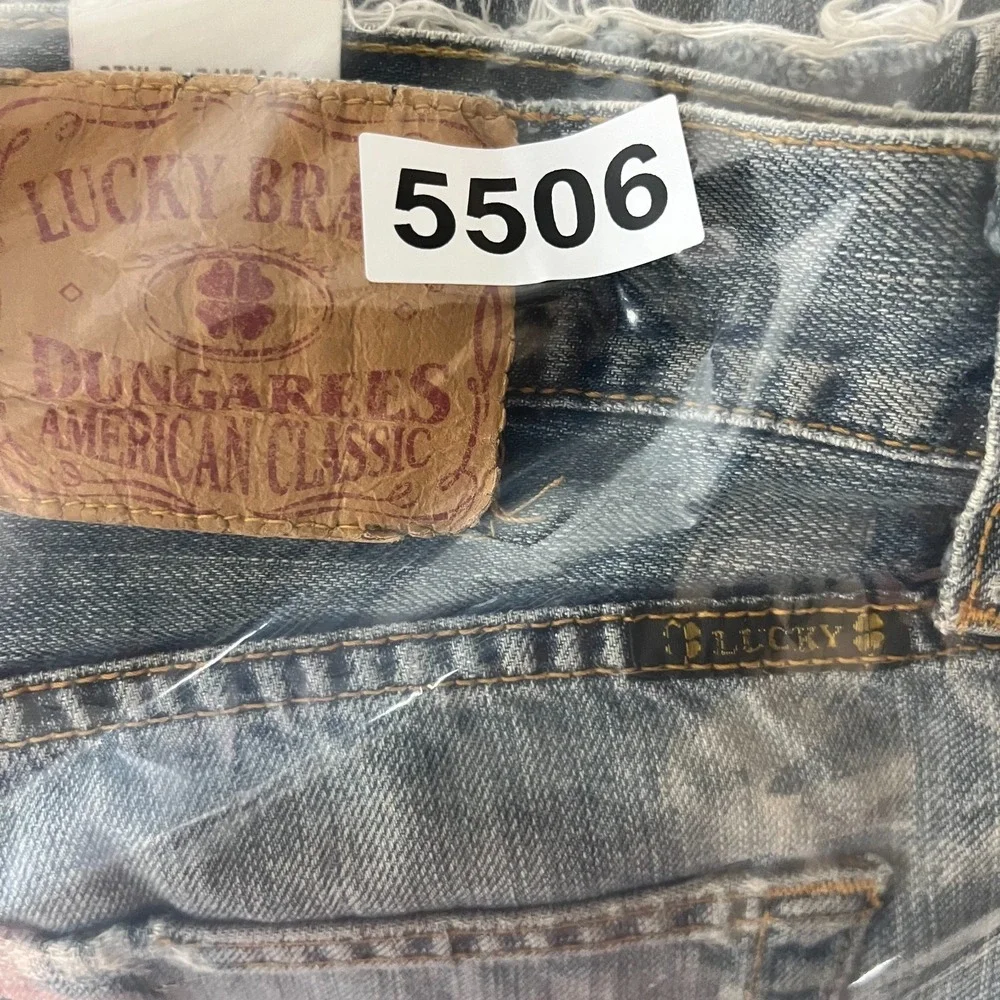 Vintage 90s Lucky Brand Hendrix Jeans Men's Blue Denim Distressed USA Made 34X33